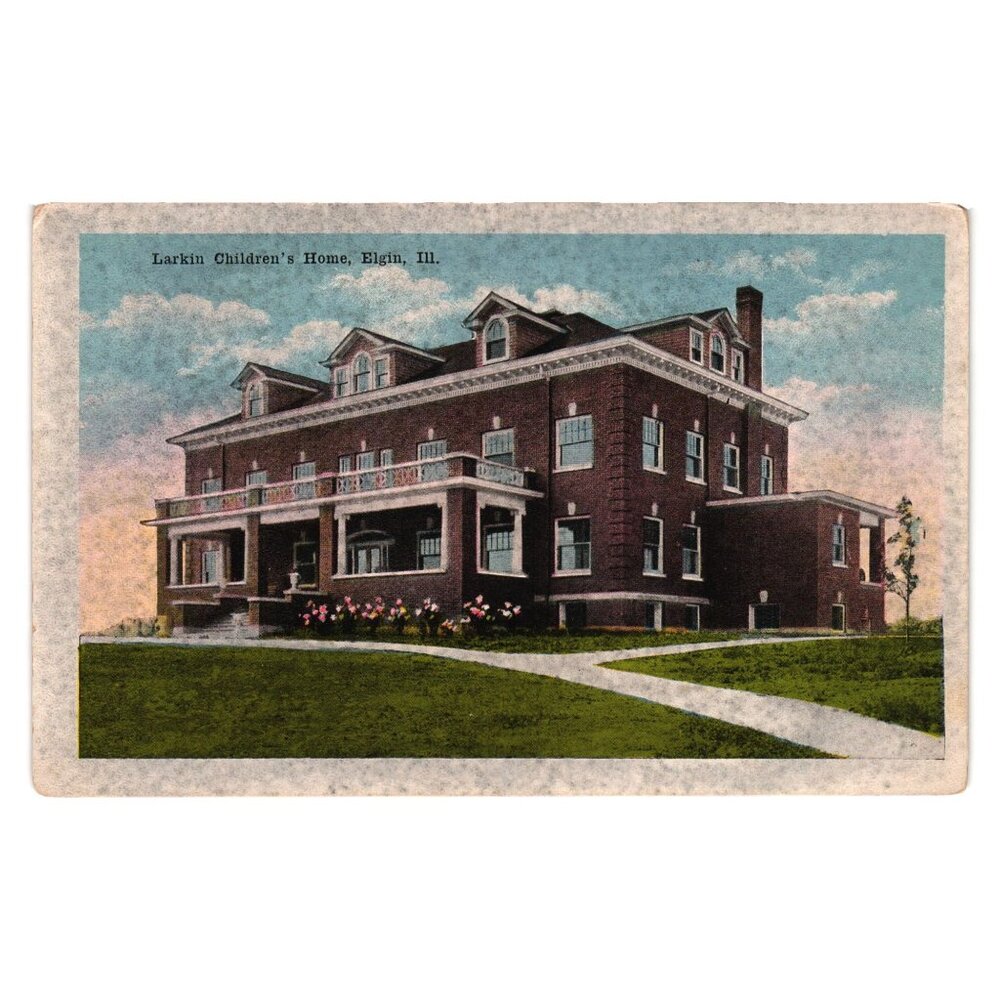 Vintage Postcard Larkin Childrens Home Elgin IL E C Kropp Co Milwaukee Orphanage